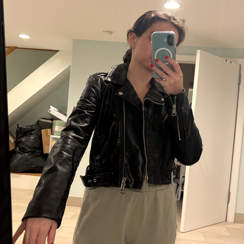 Barely Worn Zara Black Leather Jacket - Picture 6 of 6
